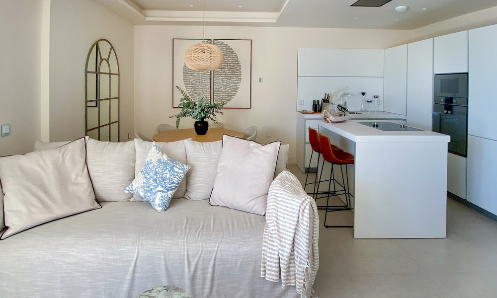 Appartement moderne avec jardin à vendre avec vue sur la mer dans un complexe balnéaire de luxe sur le nouveau Golden Mile, Marbella – Estepona 63402