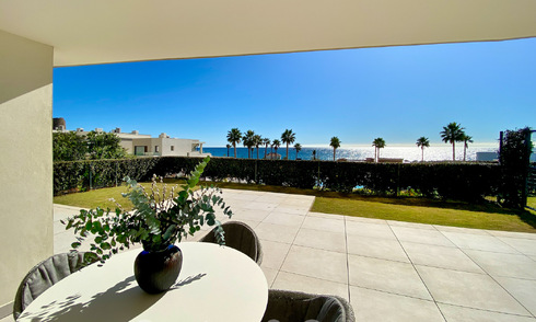 Appartement moderne avec jardin à vendre avec vue sur la mer dans un complexe balnéaire de luxe sur le nouveau Golden Mile, Marbella – Estepona 63416