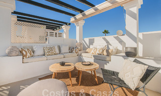 Luxueux penthouse avec vue sur la mer à vendre au cœur de la vallée du golf de Nueva Andalucia, Marbella 63471 