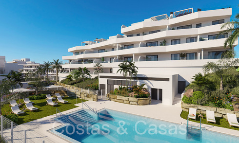 Appartements neufs et contemporains avec vue panoramique sur la mer à vendre dans un complexe résidentiel fermé près du centre d'Estepona 63799