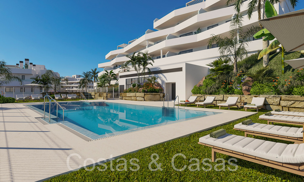 Appartements neufs et contemporains avec vue panoramique sur la mer à vendre dans un complexe résidentiel fermé près du centre d'Estepona 63802