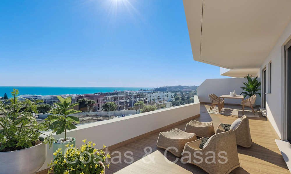 Appartements neufs et contemporains avec vue panoramique sur la mer à vendre dans un complexe résidentiel fermé près du centre d'Estepona 63804