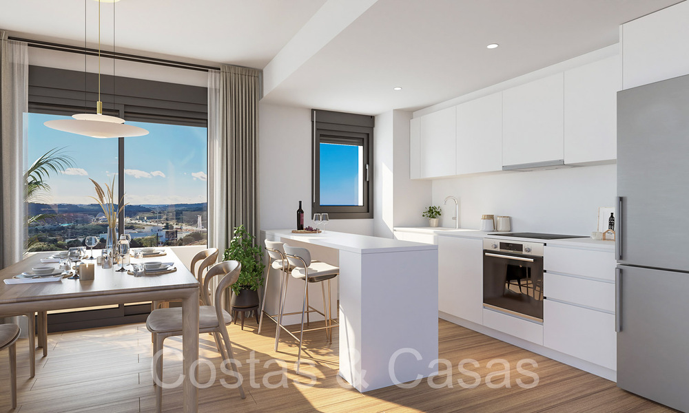 Appartements neufs et contemporains avec vue panoramique sur la mer à vendre dans un complexe résidentiel fermé près du centre d'Estepona 63805