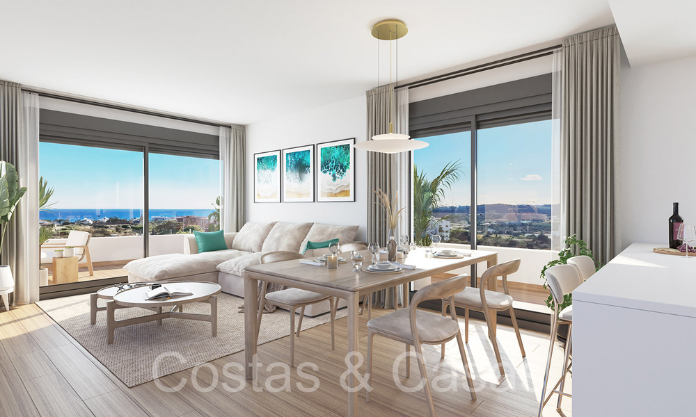 Appartements neufs et contemporains avec vue panoramique sur la mer à vendre dans un complexe résidentiel fermé près du centre d'Estepona 63807