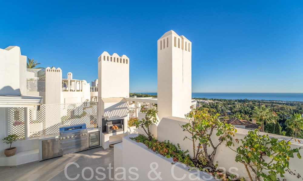 Penthouse exclusif avec piscine privée et vue panoramique sur la mer à vendre dans un complexe méditerranéen sur le Golden Mile de Marbella 63901
