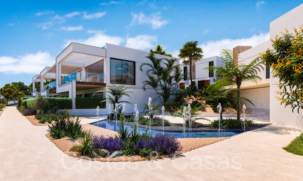 Nouveau projet de maisons de luxe modernes à vendre à côté du terrain de golf de Mijas, Costa del Sol 64607