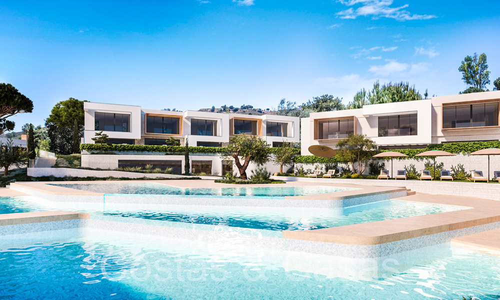 Nouveau projet de maisons de luxe modernes à vendre à côté du terrain de golf de Mijas, Costa del Sol 64608