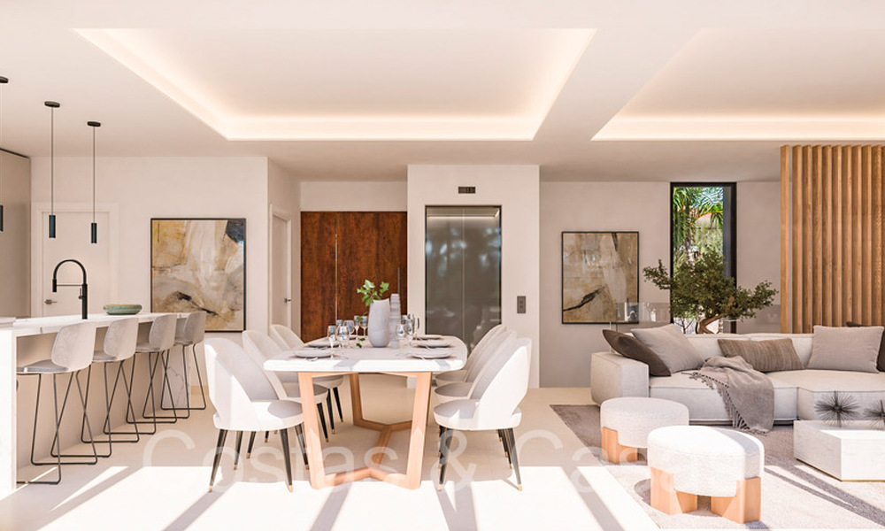 Nouveau projet de maisons de luxe modernes à vendre à côté du terrain de golf de Mijas, Costa del Sol 64614