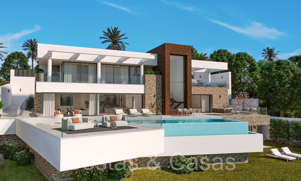 Villa neuve et moderne, avec vue panoramique sur la mer à vendre à Manilva, Costa del Sol 64622