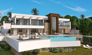 Villa neuve et moderne, avec vue panoramique sur la mer à vendre à Manilva, Costa del Sol 64622 