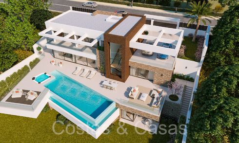 Villa neuve et moderne, avec vue panoramique sur la mer à vendre à Manilva, Costa del Sol 64623