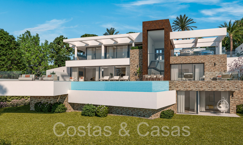 Villa neuve et moderne, avec vue panoramique sur la mer à vendre à Manilva, Costa del Sol 64625