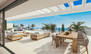 Nouveaux appartements de prestige à vendre en bord de terrain de golf, avec vue sur la mer et le terrain de golf, à l'est de Marbella. 64742 
