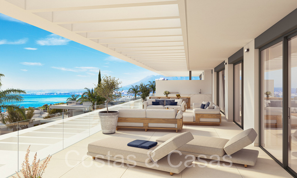Nouveaux appartements de prestige à vendre en bord de terrain de golf, avec vue sur la mer et le terrain de golf, à l'est de Marbella. 64750
