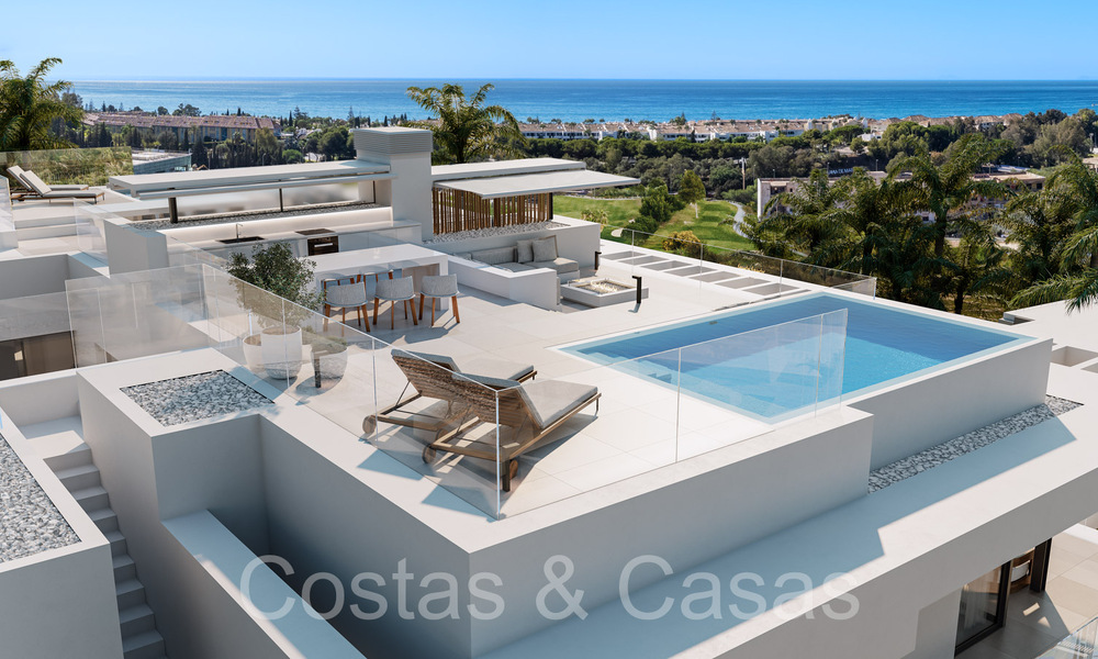 Nouveaux appartements de prestige à vendre en bord de terrain de golf, avec vue sur la mer et le terrain de golf, à l'est de Marbella. 64754