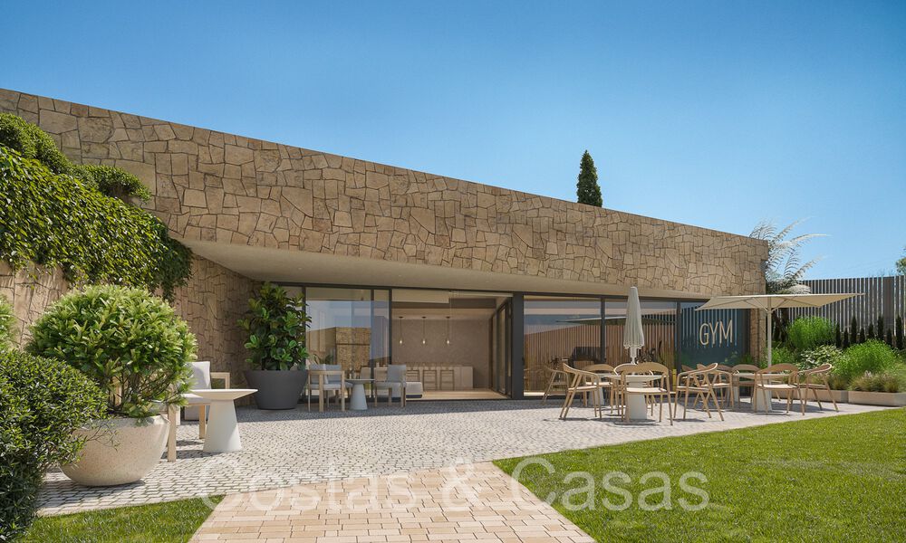 Nouveau projet de construction d'appartements durables avec vue panoramique sur la mer à vendre, près du centre d'Estepona 64700