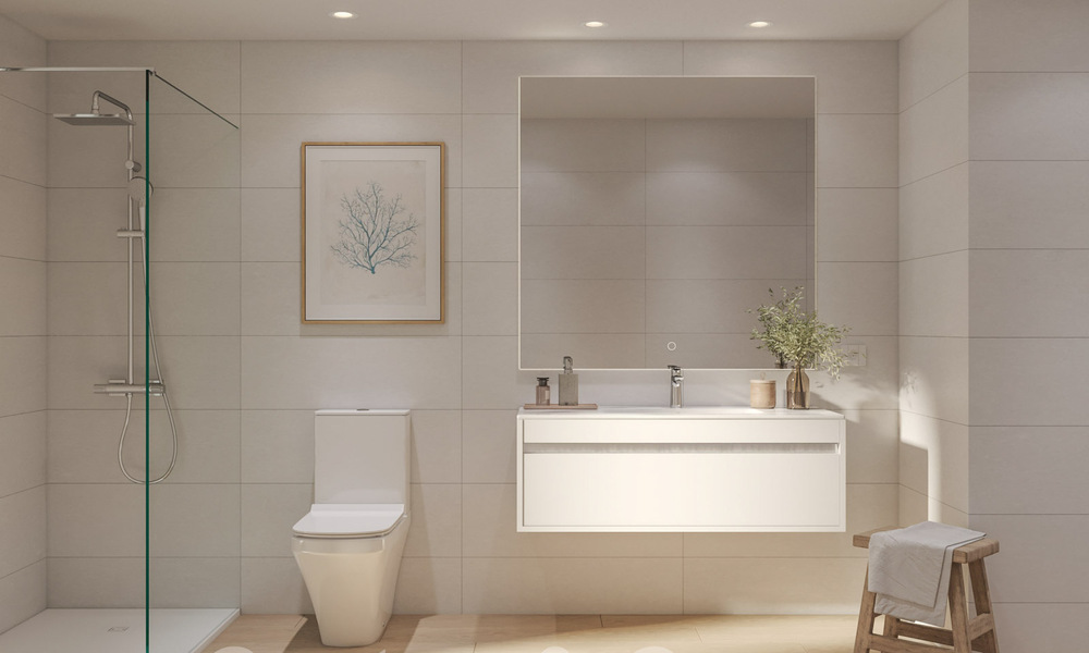 Nouveau projet de construction d'appartements durables avec vue panoramique sur la mer à vendre, près du centre d'Estepona 64701