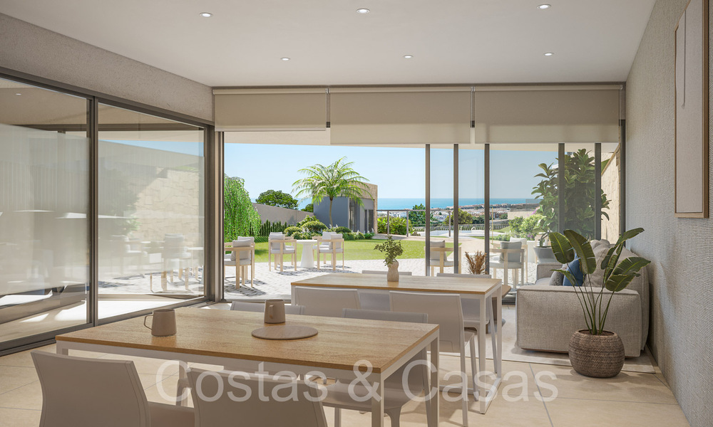 Nouveau projet de construction d'appartements durables avec vue panoramique sur la mer à vendre, près du centre d'Estepona 64703