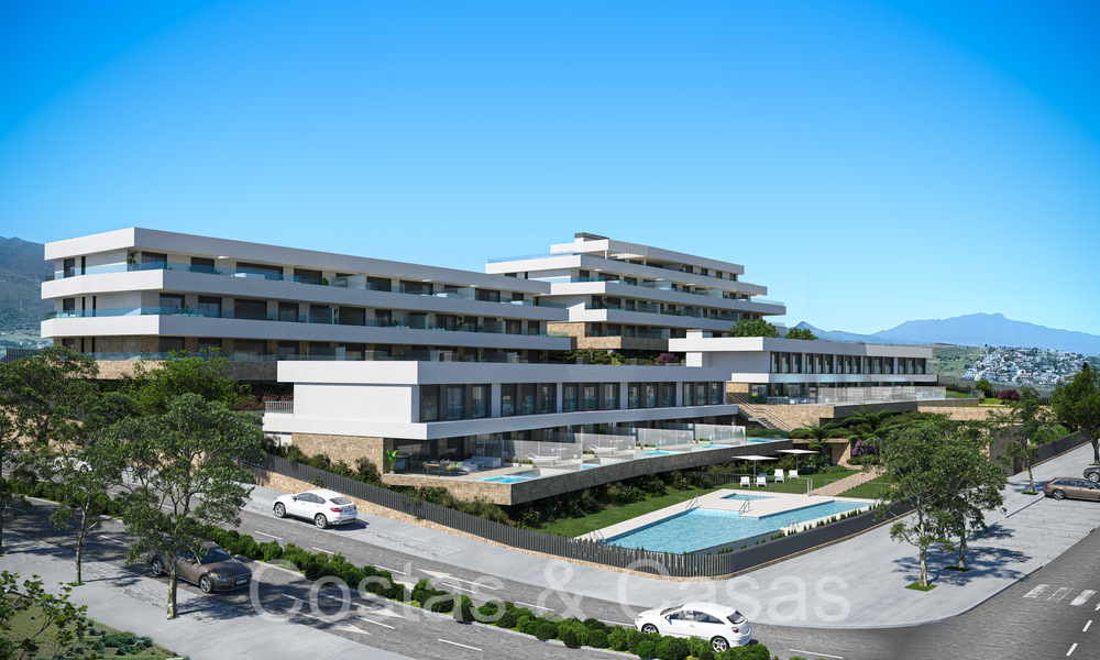 Nouveau projet de construction d'appartements durables avec vue panoramique sur la mer à vendre, près du centre d'Estepona 64704