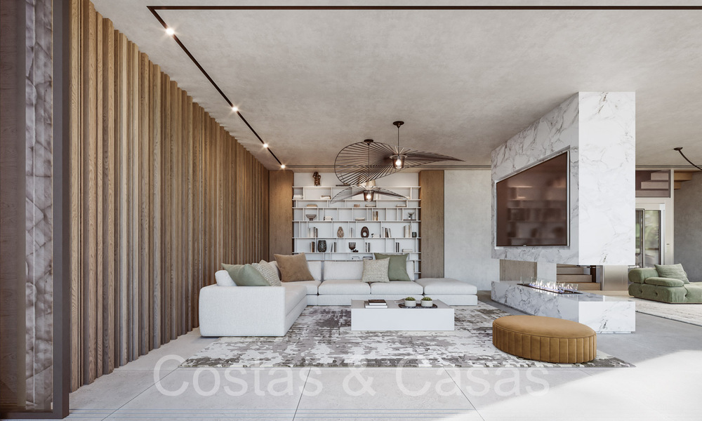 Terrain constructible + projet de villa exclusif à vendre à côté du terrain de golf à Nueva Andalucia, Marbella 64953