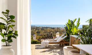 Luxueux appartement à vendre avec terrasse accueillante, piscine privée et vue sur la mer à Nueva Andalucia, Marbella 65191 