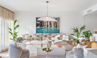 Maison mitoyenne luxueusement rénovée à vendre avec terrasse spacieuse et vue sur le parcours de golf dans le complexe de golf La Quinta, Benahavis - Marbella 64653 