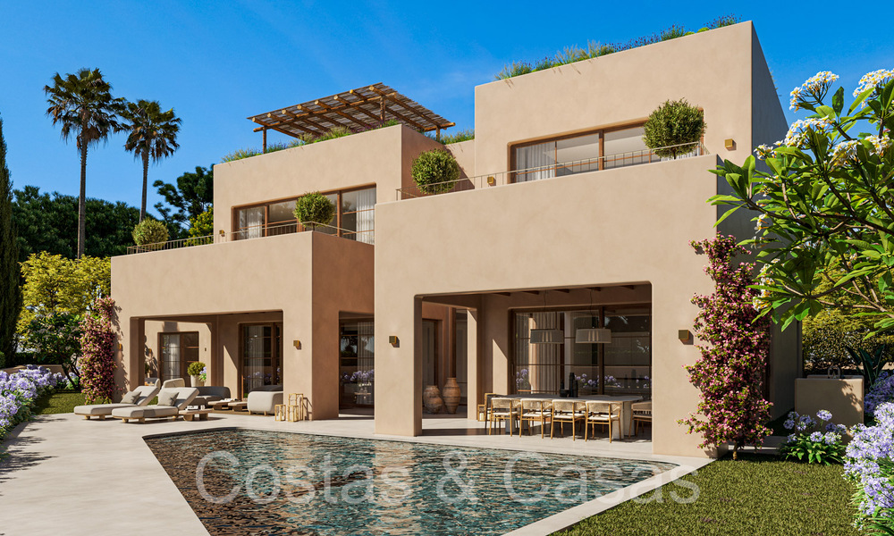 Terrain à bâtir avec projet de villa à vendre à distance de marche de toutes les commodités et de la plage sur le Golden Mile de Marbella 64720