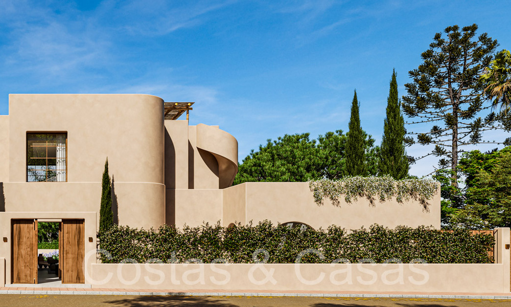 Terrain à bâtir avec projet de villa à vendre à distance de marche de toutes les commodités et de la plage sur le Golden Mile de Marbella 64723