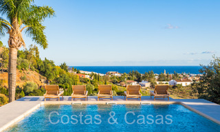 Domaine de luxe andalou avec logement d'hôtes et vue sublime sur la mer à vendre sur les collines d'Estepona 65133 