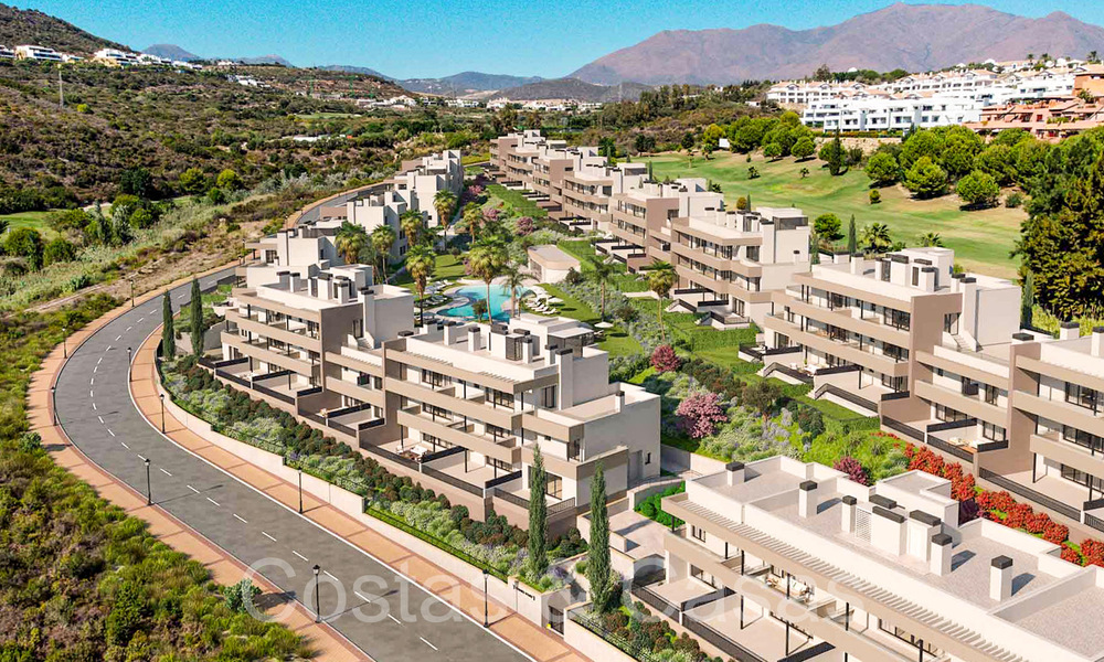 Appartements de nouvelle construction au design avant-gardiste à vendre, en première ligne de golf à Casares, Costa del Sol 65351
