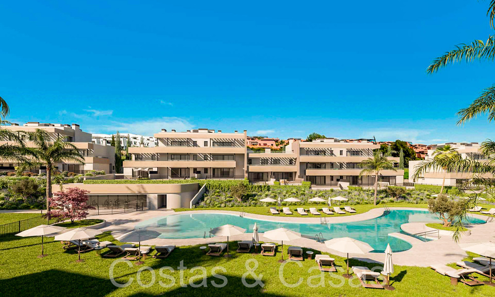 Appartements de nouvelle construction au design avant-gardiste à vendre, en première ligne de golf à Casares, Costa del Sol 65352