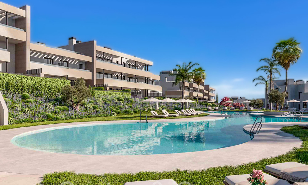 Appartements de nouvelle construction au design avant-gardiste à vendre, en première ligne de golf à Casares, Costa del Sol 65355
