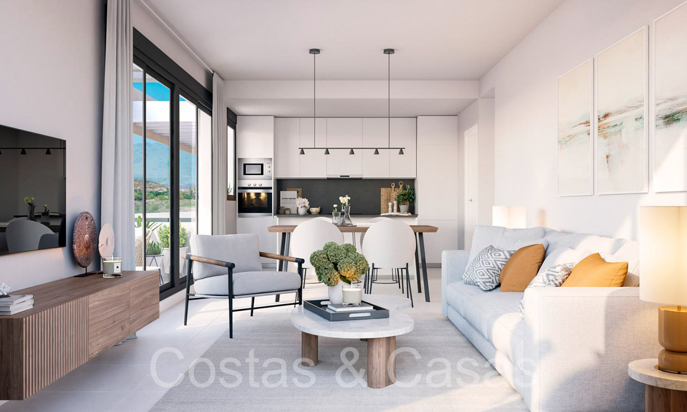 Appartements de nouvelle construction au design avant-gardiste à vendre, en première ligne de golf à Casares, Costa del Sol 65359