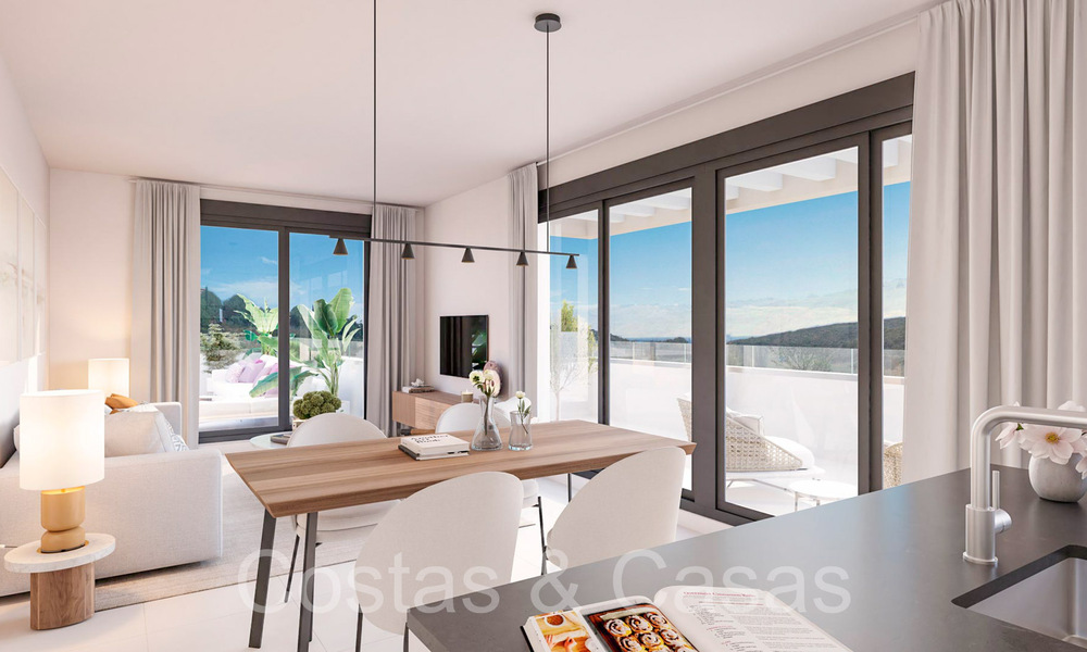 Appartements de nouvelle construction au design avant-gardiste à vendre, en première ligne de golf à Casares, Costa del Sol 65360