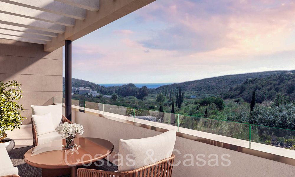 Appartements de nouvelle construction au design avant-gardiste à vendre, en première ligne de golf à Casares, Costa del Sol 65361
