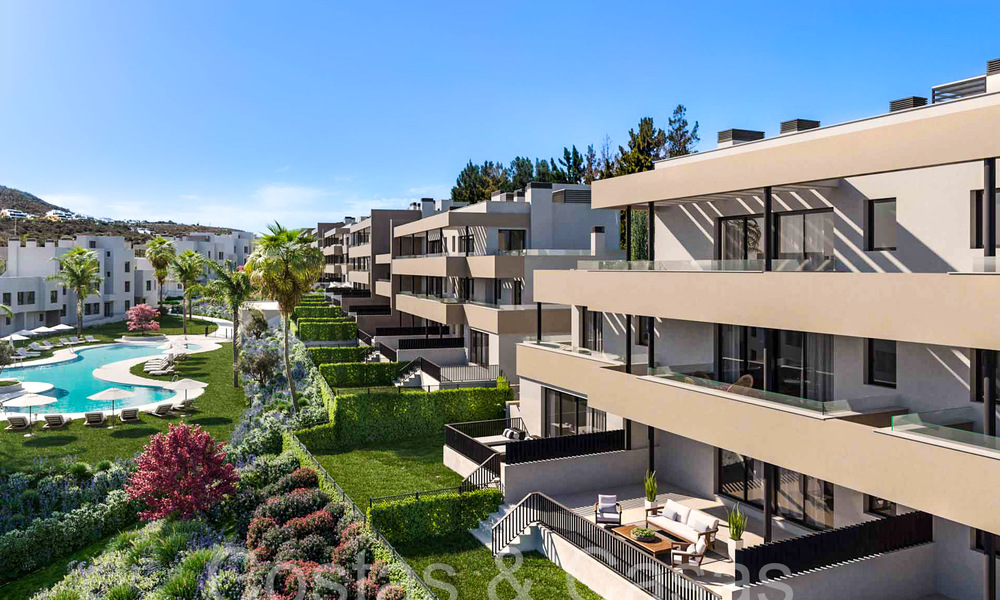 Appartements de nouvelle construction au design avant-gardiste à vendre, en première ligne de golf à Casares, Costa del Sol 65363