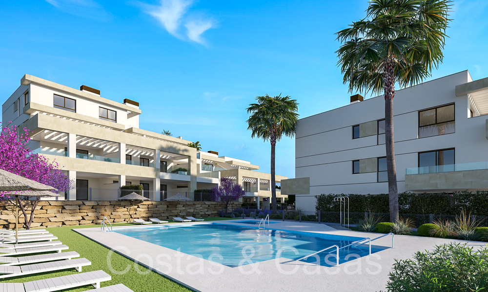 Appartements contemporains de nouvelle construction à vendre à quelques pas de la plage et avec vue sur la mer, près du centre d'Estepona 65556
