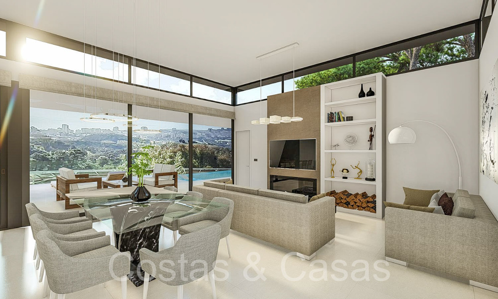 Villa architecturale de nouvelle construction sur plan à vendre dans les collines de Mijas Pueblo, Costa del Sol 65806