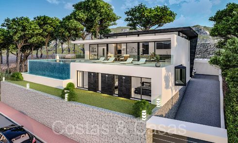 Villa architecturale de nouvelle construction sur plan à vendre dans les collines de Mijas Pueblo, Costa del Sol 65807