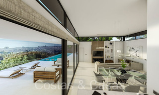 Villa architecturale de nouvelle construction sur plan à vendre dans les collines de Mijas Pueblo, Costa del Sol 65809 