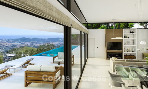 Villa architecturale de nouvelle construction sur plan à vendre dans les collines de Mijas Pueblo, Costa del Sol 779965