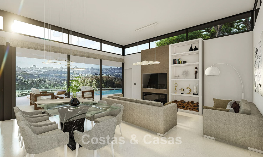 Villa architecturale de nouvelle construction sur plan à vendre dans les collines de Mijas Pueblo, Costa del Sol 779969
