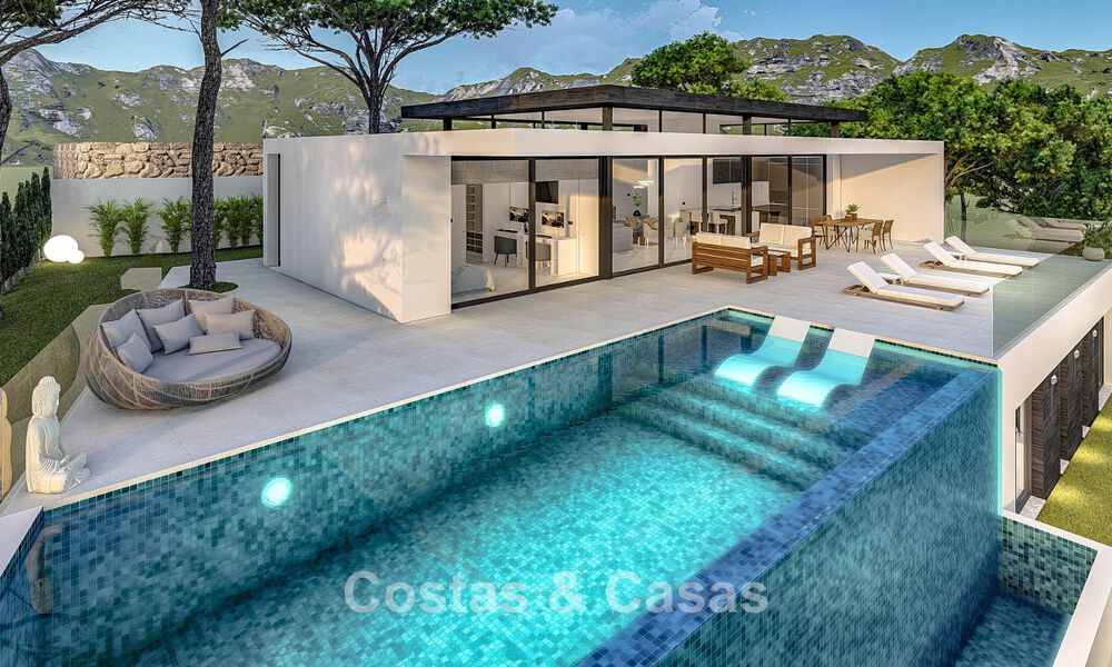 Villa architecturale de nouvelle construction sur plan à vendre dans les collines de Mijas Pueblo, Costa del Sol 779970