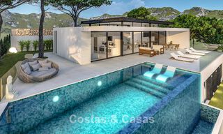 Villa architecturale de nouvelle construction sur plan à vendre dans les collines de Mijas Pueblo, Costa del Sol 779970 