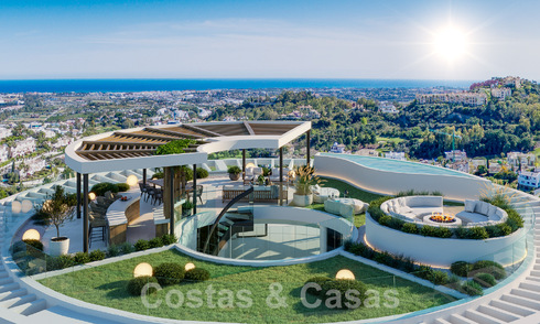 Penthouse exclusif avec vue sur la mer, le golf et la montagne à vendre à Benahavis - Marbella 65999