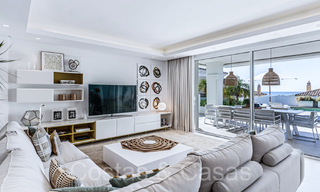Villa de luxe espagnole jumelée avec vue sur la mer à vendre dans la communauté de golf sécurisée à Santa Clara, 'est de Marbella 67071 