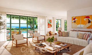Nouvelles maisons mitoyennes méditerranéennes à vendre avec vue panoramique sur la mer dans un complexe de golf 5 étoiles sur la Costa del Sol 67117 