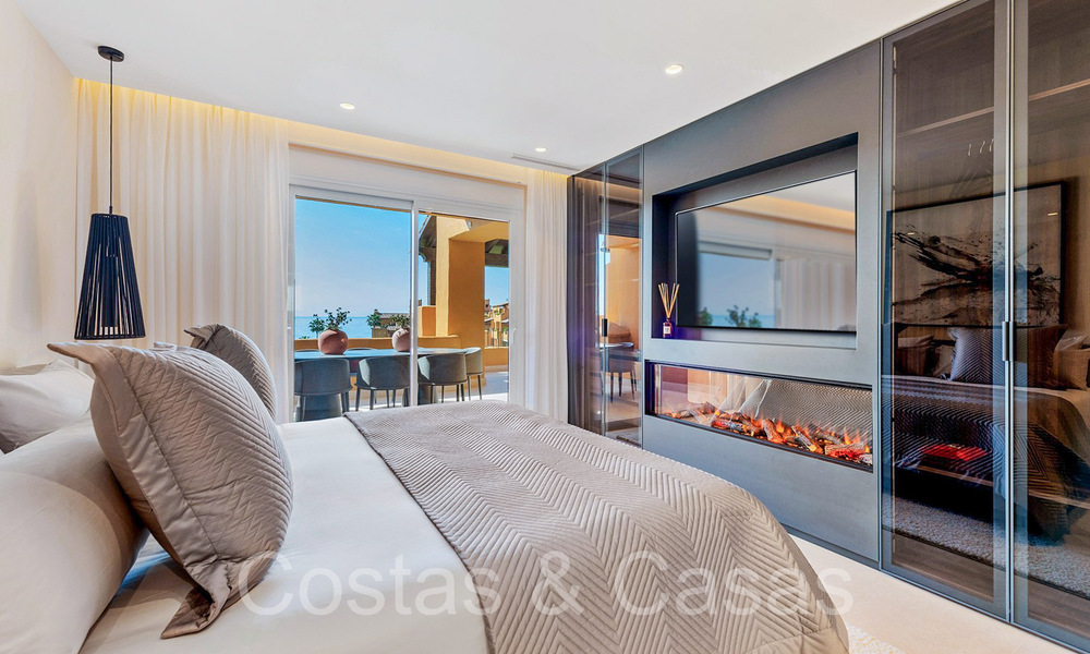 Luxueux appartement rénové à vendre dans un complexe en première ligne de plage avec vue sur la mer, sur le New Golden Mile, Marbella - Estepona 67286