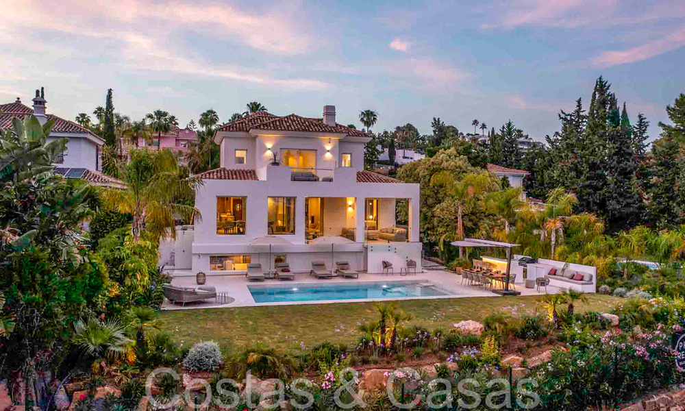 Belle villa rénovée de style méditerranéen contemporain à vendre, adjacente au terrain de golf de Benahavis - Marbella 69124
