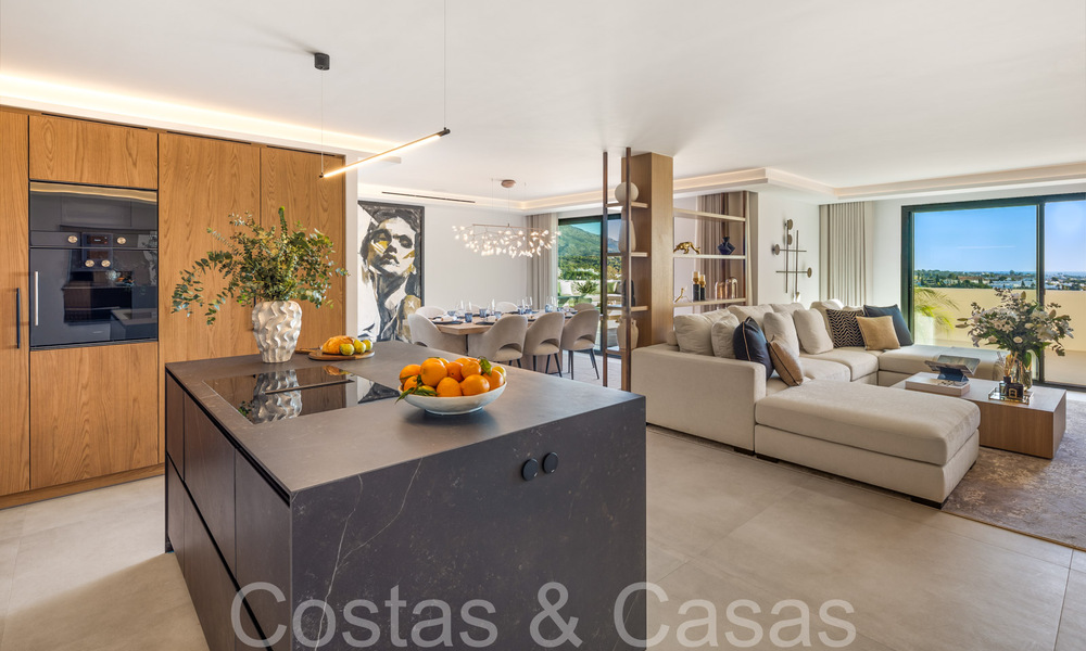 Penthouse en duplex de premier ordre avec vue panoramique sur la mer et piscine privée à vendre à Nueva Andalucia, Marbella 69474